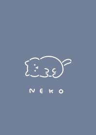 Lying cat / blue gray.