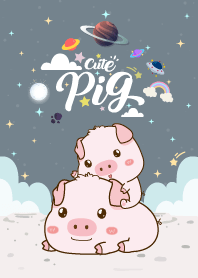 เจ้าหมูน้อยน่ารัก สีเทา