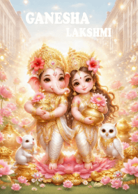 Ganesha Lakshmi: Wealth prosperity.