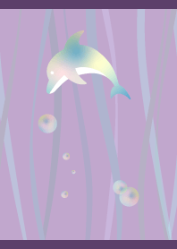 Summer Dolphin01 on purple