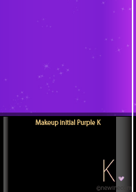 Makeup initial purple K