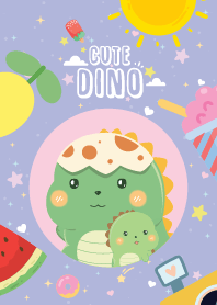 Dinosaurs Cute Violet