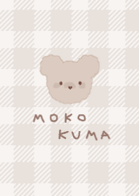 MOKO KUMA  - Plaid - #pink beige