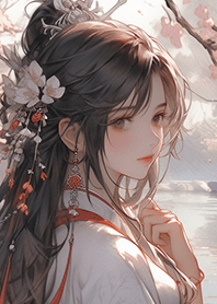 櫻花樹下的古代美女❤魂牽夢縈的古代系列