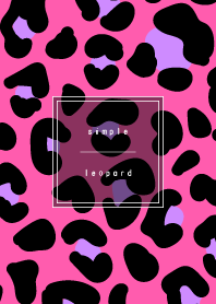 シンプルレオパード: ブラックピンク