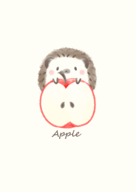 Hedgehog and Apple -beige-