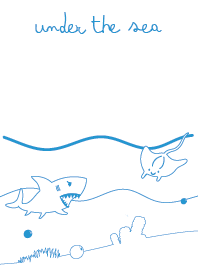 Underwater marine life outline