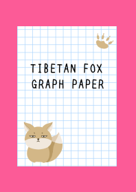 TIBETAN FOX GRAPH PAPERj-FLASHY PINK