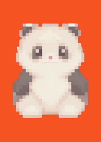 Panda Pixel Art Theme  Red 05