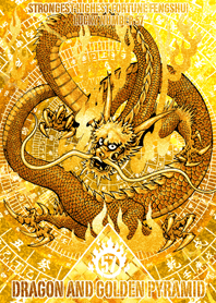 Dragon and golden pyramid Lucky number57