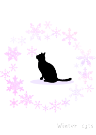 冬季簡單的貓水晶粉紅色 WV