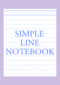 SIMPLE BLUE LINE NOTEBOOK-DUSTY PURPLE