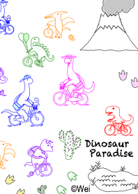 恐竜のパラダイス 13 白 (Bike Theme) JP