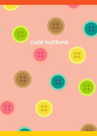 かわいいボタン 赤と黄色