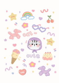 I love cat : minimal pastel :-)