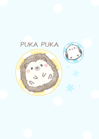 Hedgehog and Shimaenaga -swim ring- lu2