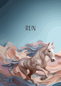 Running Horse on brown