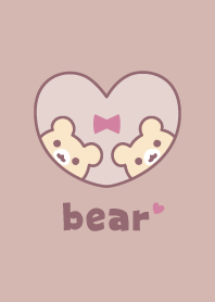 หมี ริบบิ้น [ความหมองคล้ำสีชมพู]