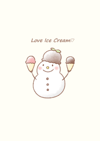 Snowman and Ice cream -chocolate-
