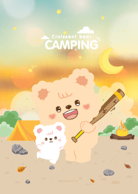 Croissant Bear Camping Twilight