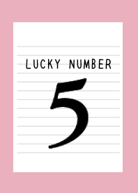 LUCKY NUMBER 5 NOTEBOOK-ROSE PINKj
