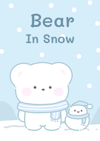 Bear In Snow Blue!