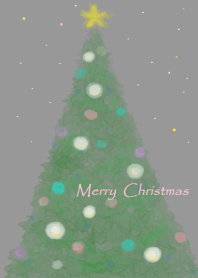 Starry sky and Christmas tree