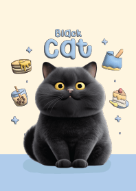 Cat Black Cute British Shorthair!