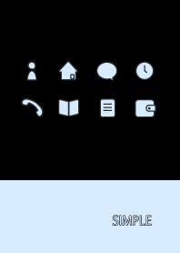 Adult Simple / Black Light Blue g