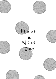 Stylish polka dots and white.