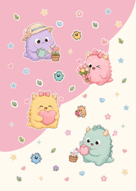 Cute monster Milk&Pink