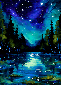 Beautiful starry night view#2197