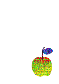 Glittering green apple