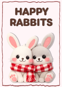 Happy Rabbits  Soft Pink
