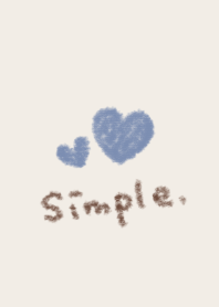 doodle of heart.(beige&dusty color07)
