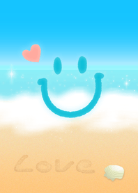 毎日スマイル＆ハートで！～夏の海岸