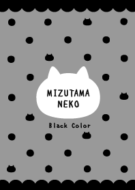 Polka dots Cat / Gray&Black