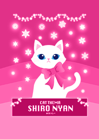 CAT Theme SHIRO NYAN -snow&pink-