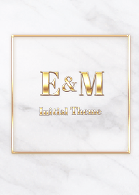 [ E&M ]  Initial Theme Gold White