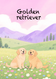 Love Cute golden retriever Dog (JP)