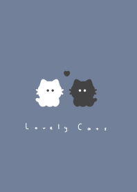 黑貓和白貓 : gray blue