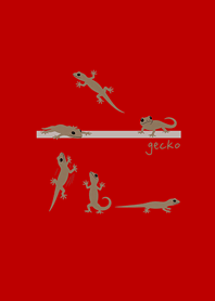 Lucky gecko in the house(red)