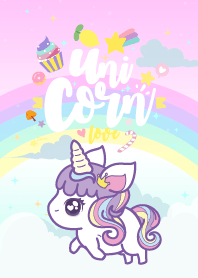 Unicorn Cutie Rainbow Pastel