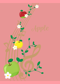 Three colored apples on LP