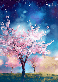 美しい夜桜の着せかえ#2746