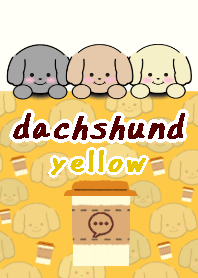 dachshund theme18 yellow