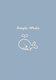 Simple Whale -smoky blue-