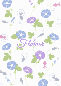 Flower 011 (Morning glory-Blue-Purple-W)