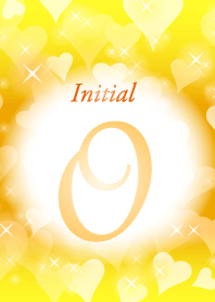 【O】イニシャル❤️ハート-オレンジ-
