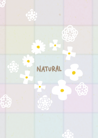 White flower check pattern23 from Japan